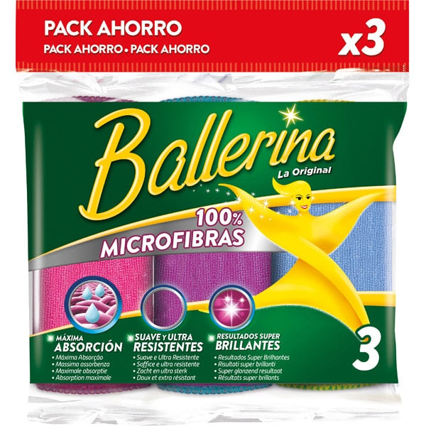 Ballerina Microfibre Cloths Multi-colour