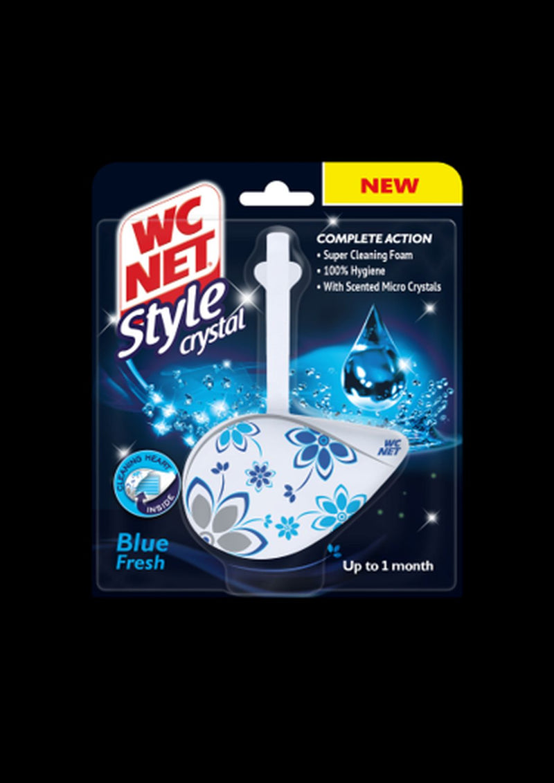 Wc Net Style Crystal Toilet Refreshner Blue Fresh 36.5g